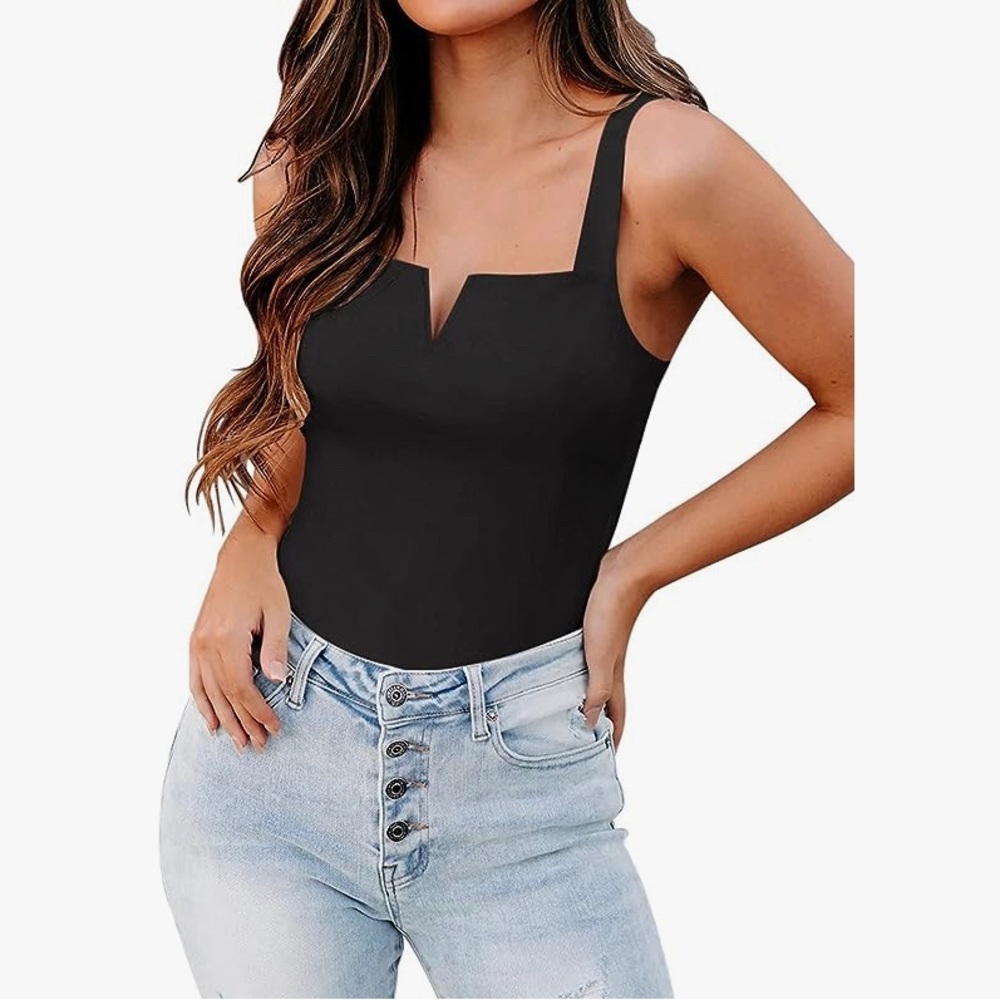 Square v-neck tank